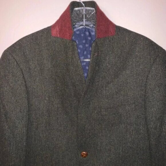 Frank  & Oak Green Wool Blend Blazer - Picture 8 of 9